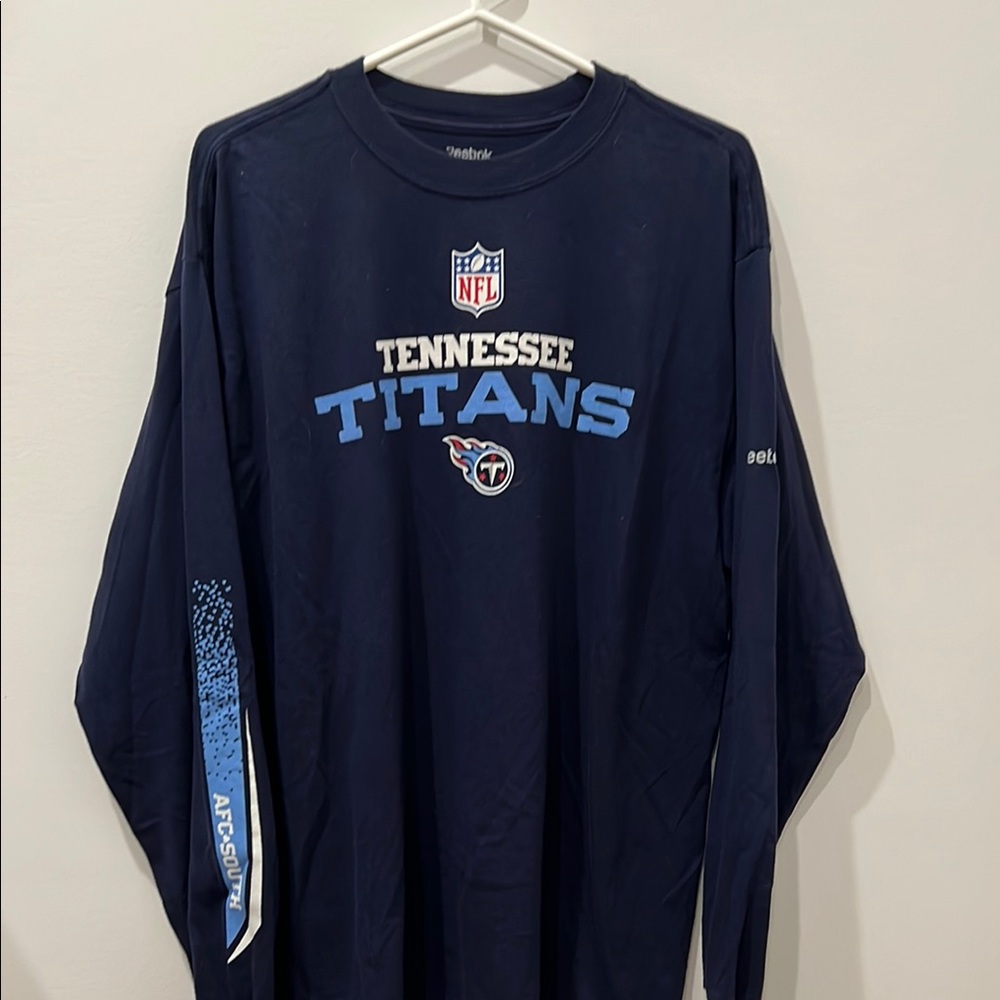 Reebok Tennessee Titans Navy Blue Long Sleeve Shirt